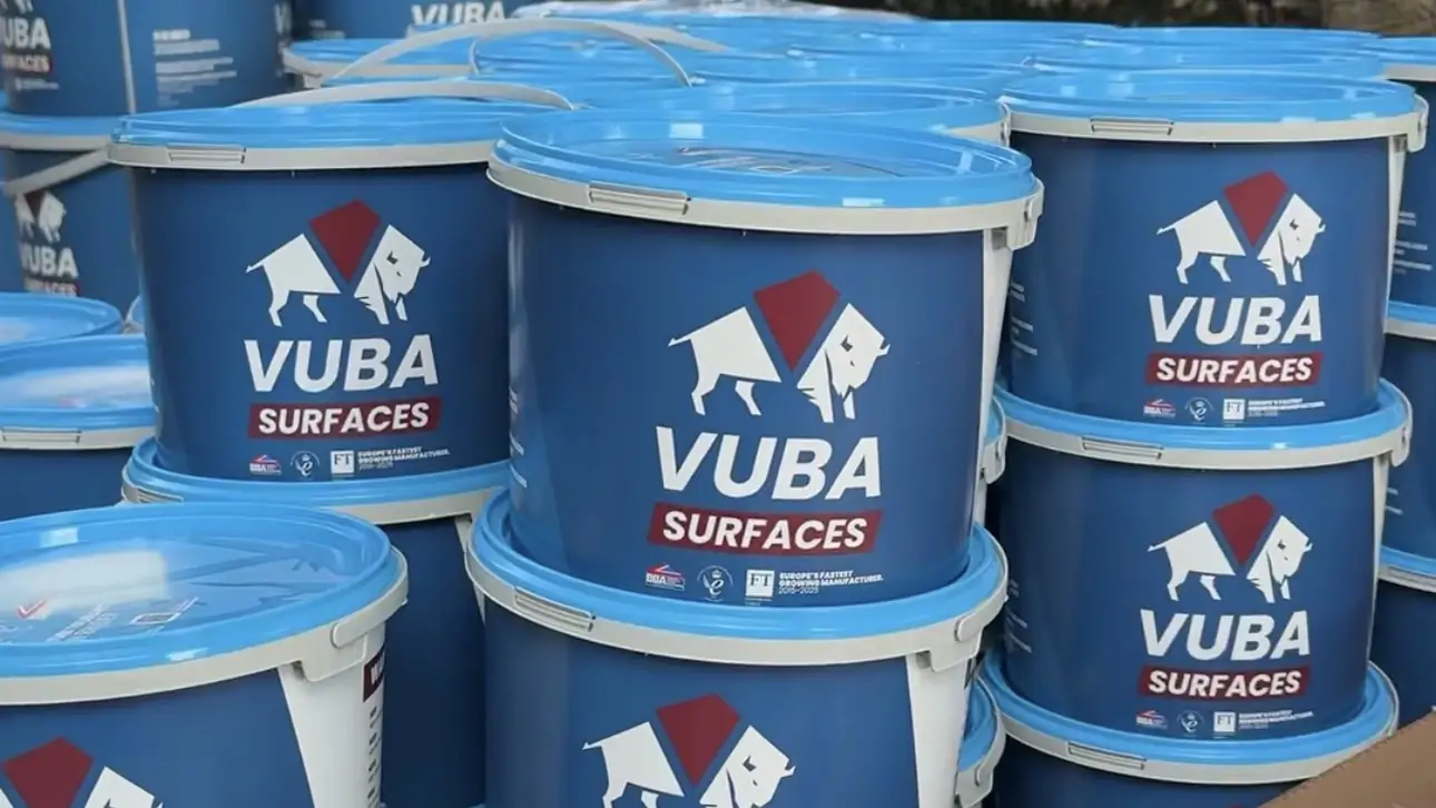 Stacked Vuba Surfaces resin tubs ready for a T&A Resin installation